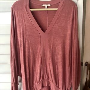 Anthro eri + ali blush color dolman sleeve sweater